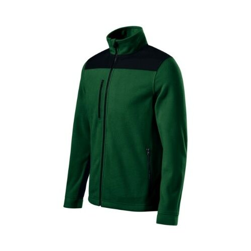 Effect unisex polár dzseki, üvegzöld, ferde nézet