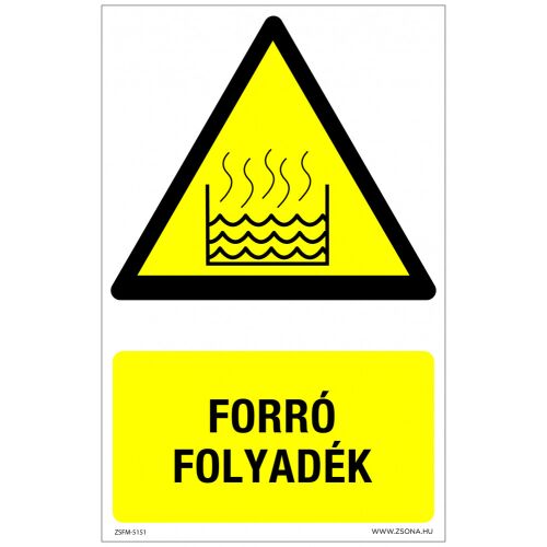 Forró folyadék Öntapadós matrica 160x100 mm 120226689