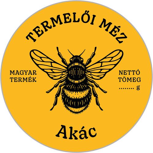 Kör alakú mézes cimke AKÁC 6 db/csomag