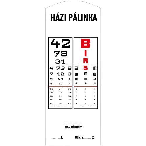 Birs Pálinka címke, 5 db-os csomag, üres, házi pálinkához - Italcímke