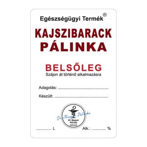 Pálinkás cimke Belsőleg Kajszibarack 5 db/csomag 120227267 - Bor & Pálinka főzés