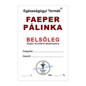 Pálinkás cimke Belsőleg Faeper 5 db/csomag 120227270 - Bor & Pálinka főzés