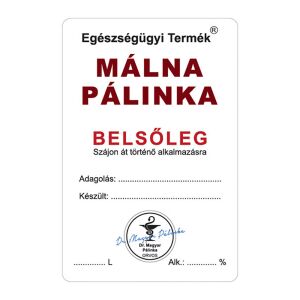 Pálinkás cimke Belsőleg Málna 5 db/csomag 120227271 - Bor & Pálinka főzés