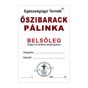 Pálinkás cimke Belsőleg Őszibarack 5 db/csomag 120227334 - Bor & Pálinka főzés
