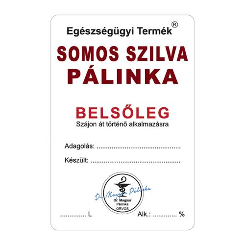 Pálinkás címke Belsőleg Somos szilva 5 db/csomag 120227327