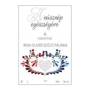 Pálinkás cimke A násznép egészségére Irsai olivér szőlő 5 db/csomag 120227356 - Bor & Pálinka főzés