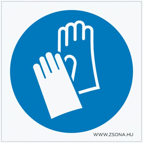 Védőkesztyű használata kötelező! Műanyag tábla 200x200 mm