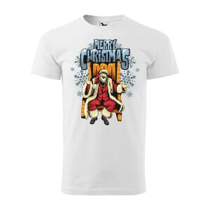 Póló Merry christmas mintával - Fehér S méretben 120228050 - Ajándék póló