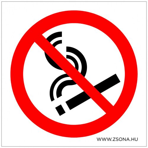 Dohányzás tilos tábla, 150x150 mm PVC tábla, Zsona - Információs tábla