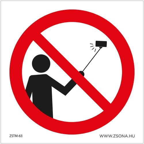 Szelfizni tilos matrica, 100x100 mm öntapadós - Információs tábla