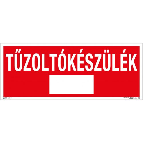 Tűzoltókészülék Öntapadós matrica 250x100 mm