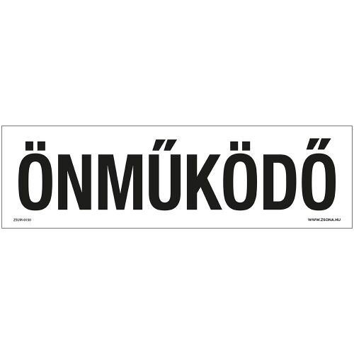 Önműködő Öntapadós matrica 250x80 mm