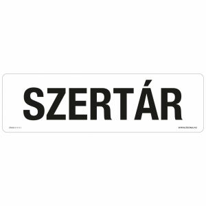 Szertár Öntapadós matrica 250x80 mm 120230296 - Villanyszerelés