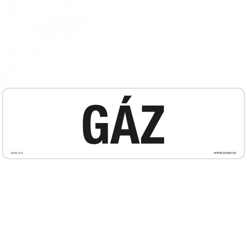 Gáz Öntapadós matrica 250x80 mm