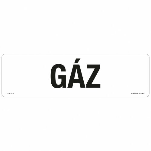 Gáz Műanyag tábla 250x80 mm