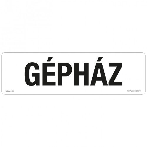 Gépház Műanyag tábla 250x80 mm
