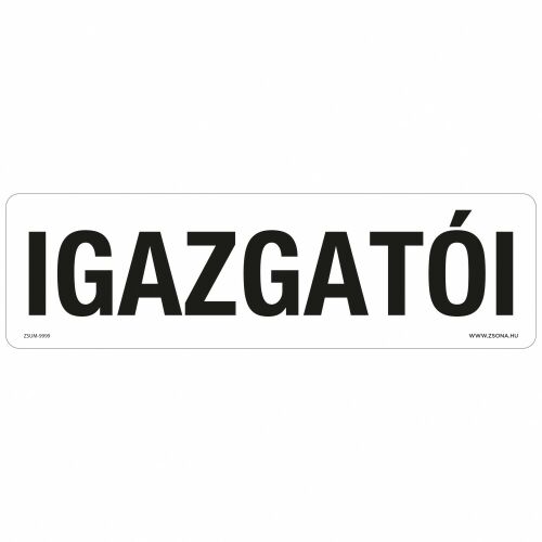 Igazgatói Műanyag tábla 250x80 mm