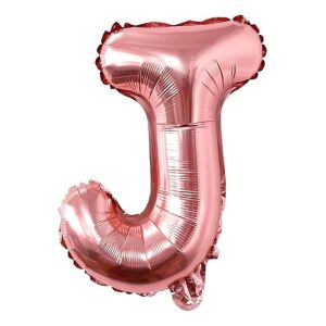 Fém fólia lufi S DEPOT®, J betű, rózsa arany, 40 cm