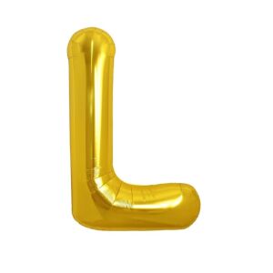 Fém fólia lufi S DEPOT®, L betű, arany, 40 cm