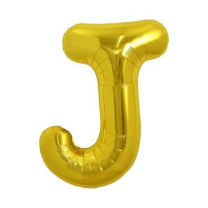 Fém fólia lufi S DEPOT®, J betű, arany, 40 cm