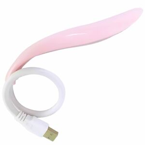 Mini LED lámpa, S Depot, USB csatlakozás és rugalmas kábel, laptophoz, kompatibilis külső akkumulátorokkal vagy USB adapterekkel, babarózsaszín