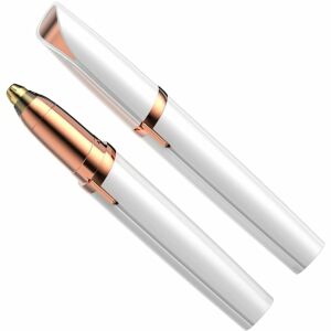 S DEPOT® Szemöldökvágó, fehér, fájdalommentes, hipoallergén, LED világítás, precíz szemöldökformázáshoz - Testszőrnyíró