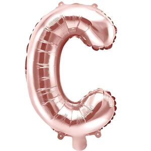 Fólia lufi S DEPOT®, rózsaszín arany, C betű alakú, 40 cm