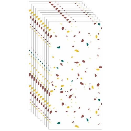 30 db S DEPOT® tapéta csempe készlet, vastagság 2mm, méretek 30x60cm, márványutánzat, fehér foltos