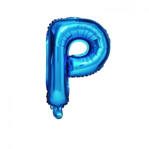 S DEPOT® fólia lufi, kék, P betű alakú, 40 cm
