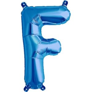 S DEPOT® fólia lufi, kék, F betű alakú, 40 cm