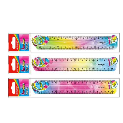 Keyroad Flex Draw 20 cm flexible ruler with rainbow color gradient