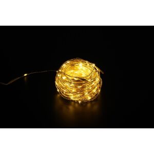 Luminițe cu fir de cupru Modee 100 LED cu baterii, Alb cald - Ghirlande luminoase