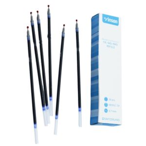 Vinson Oil Gel Ink Refills, 36 pack, Needle Tip, 0.7mm, Blue - Pen