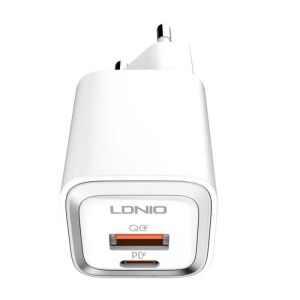 LDNIO A2318M 20W USB-C és USB-A hálózati töltő Type-C - Lightning kábellel, fehér - LDNIO