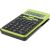 Sharp EL-531THG green scientific calculator, angled view