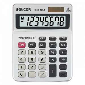Sencor SEC 377/8 8-digit desktop calculator with solar and battery power - Calculator