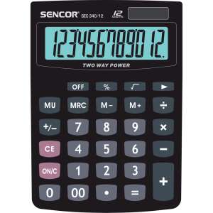 Sencor SEC 340/12 black desktop calculator with 12 digit display - Calculator