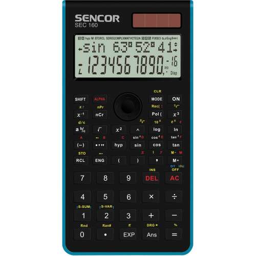 Wissenschaftlicher Taschenrechner 240 Funktionen sec160bu sencor schwarz-blau