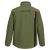 Portwest WX3 Softshell kabát, zöld, fekete és narancssárga színű, hátsó nézet