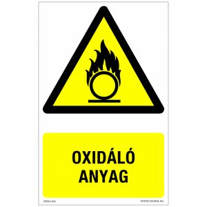Oxidáló anyag Műanyag tábla 320x500 mm 120315113 - Figyelmeztető matrica