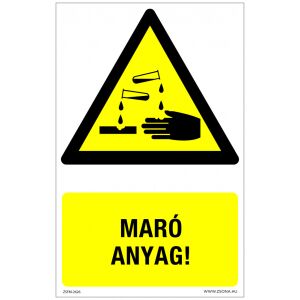 Maró anyag! Műanyag tábla 320x500 mm 120315129 - Figyelmeztető matrica
