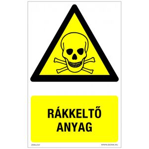 Rákkeltő anyag Műanyag tábla 320x500 mm 120315168 - Figyelmeztető matrica