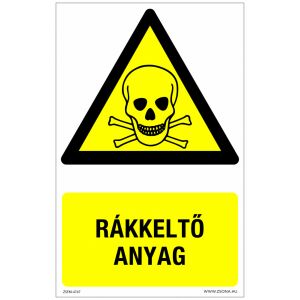 Rákkeltő anyag Öntapadós matrica 320x500 mm 120315167 - Figyelmeztető matrica