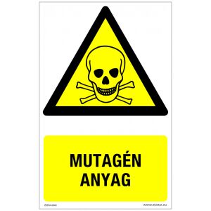 Mutagén anyag Öntapadós matrica 320x500 mm 120315173 - Figyelmeztető matrica