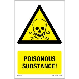 Mérgező anyag Alumínium tábla 160x250 mm 120315455 - Figyelmeztető matrica