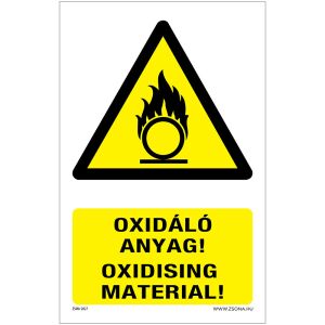 Oxidáló anyag Műanyag tábla 320x500 mm 120315464 - Figyelmeztető matrica