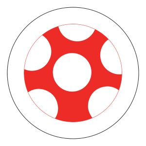 Öntapadós Ovis jel csomag Piros pöttyös labda mintával 120315682 - Ovis jel