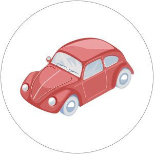 Öntapadós Ovis jel csomag Piros autó mintával 120315801 - Ovis jel