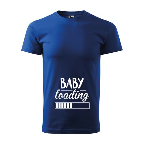 Kék póló "Baby loading" felirattal - Ajándék ruha és kiegészítő