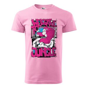Póló Welcome to the jungle mintával - Rózsaszín S méretben 120317832 - Ajándék póló